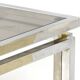 Steel / smoked glass table in the style of Willy Rizzo