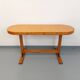 Oval table / vintage pine console from the 60s 70s