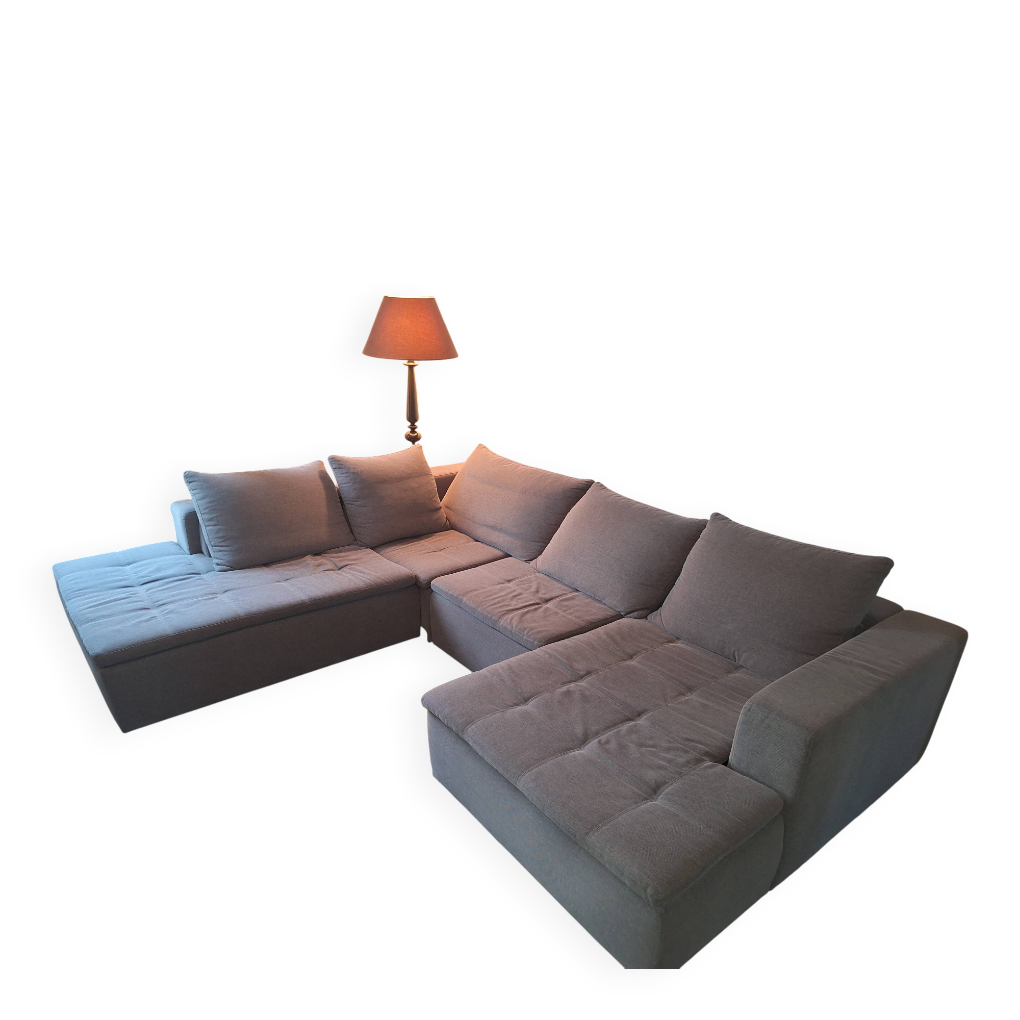 BoConcept modular grey corner sofa