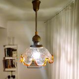 Large Murano glass retractable hanging lamp