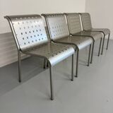 4 chaises en aluminium design italien des années 90 Calligaris italy