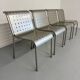 4 Italian design aluminum chairs from the 90s Calligaris Italy