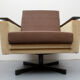 Fauteuil pivotant des années 1960 en mohair-velours