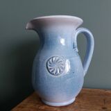Terracotta pitcher signed Bernard and Geneviève Blanc, Poteries du Queyras