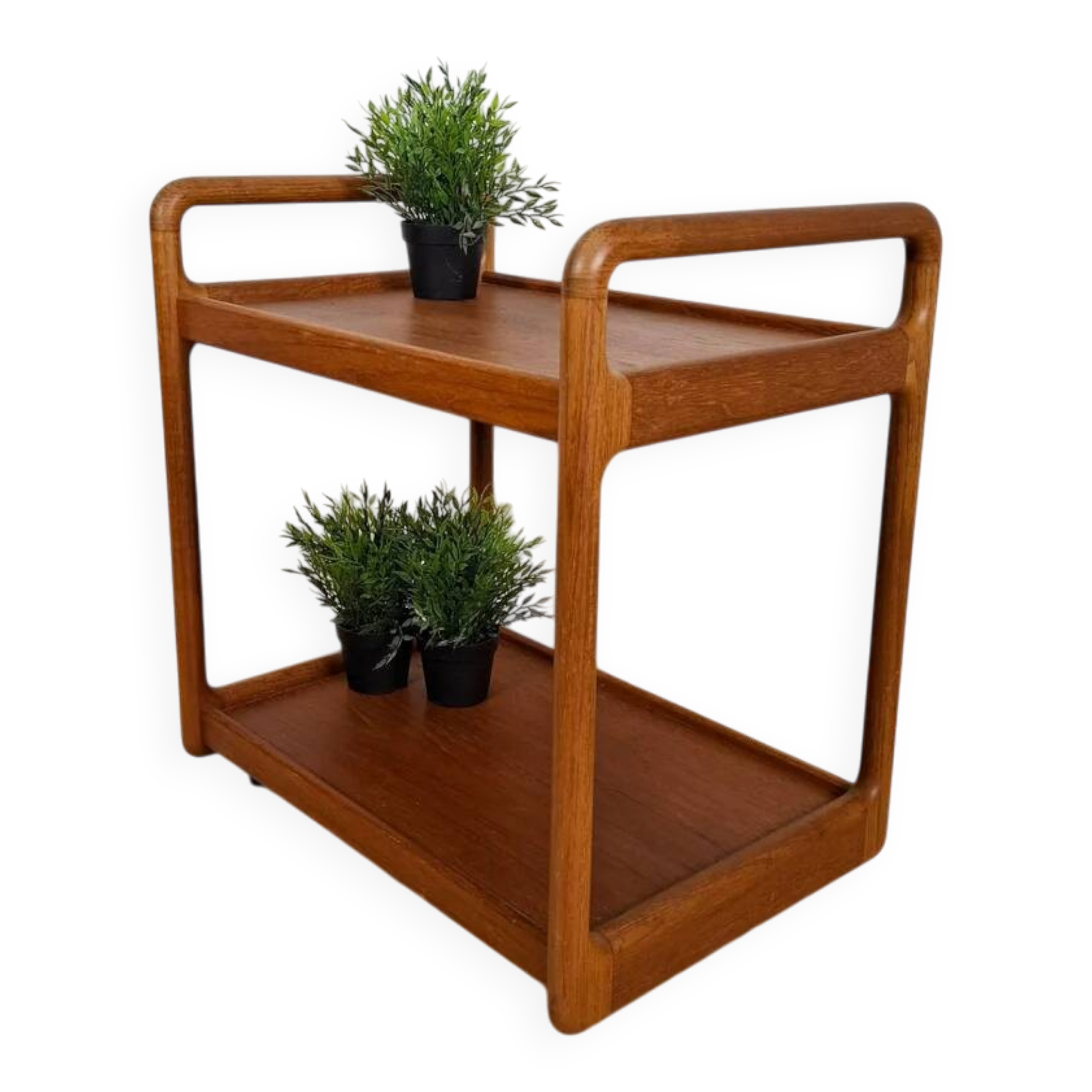 Danish teak serving trolley – Mid-century modern service cart, 1960s