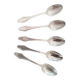 Lot of 5 silver-plated dessert spoons by Ravinet d'Enfer.