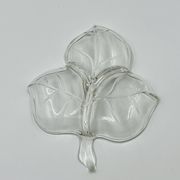 Vintage glass leaf dish