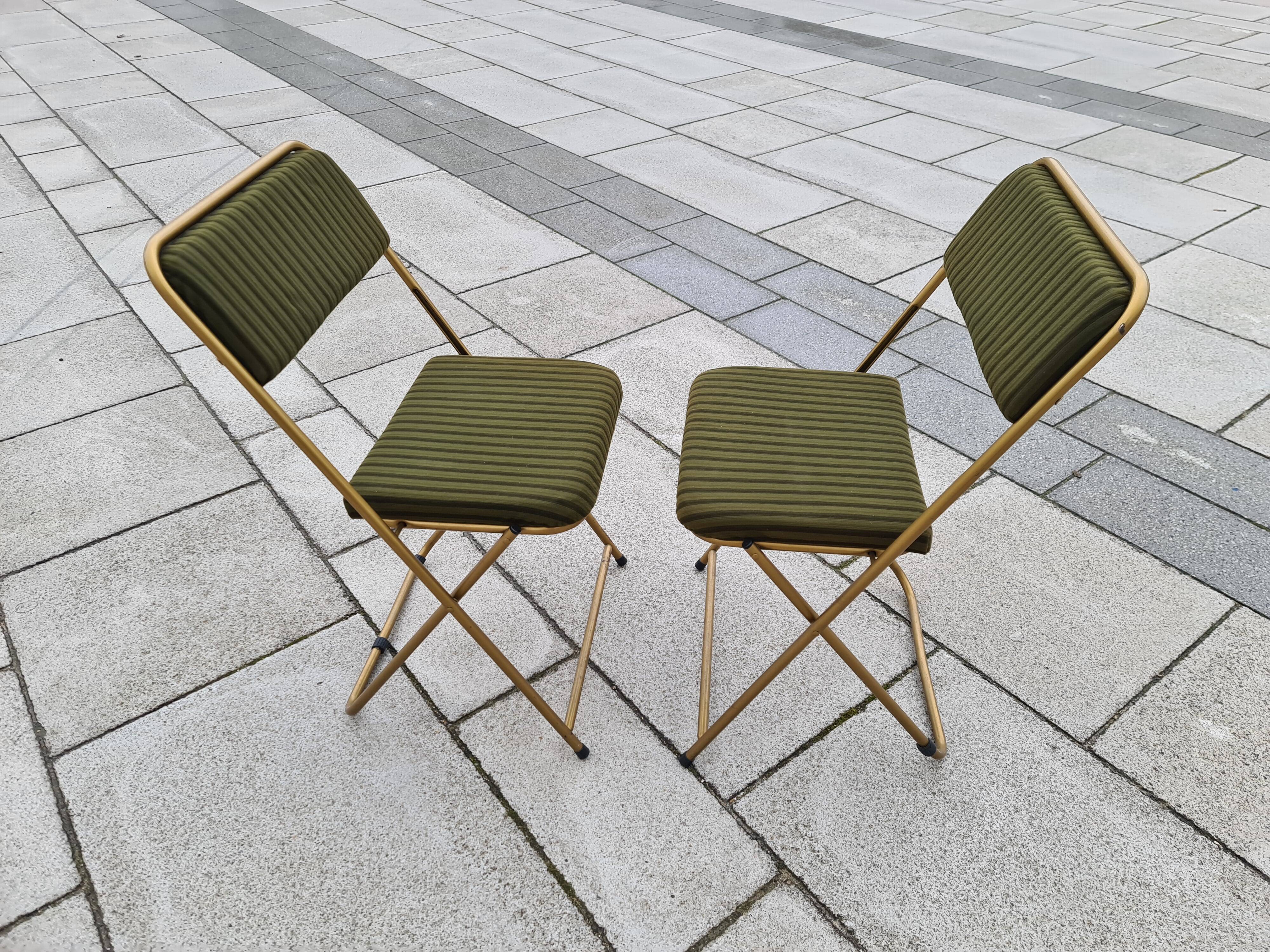 Pair of vintage folding chair Lafuma