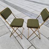 Pair of vintage folding chair Lafuma