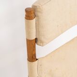 Oak safari chair & ottoman by Niels Eilersen for Erik Wørts