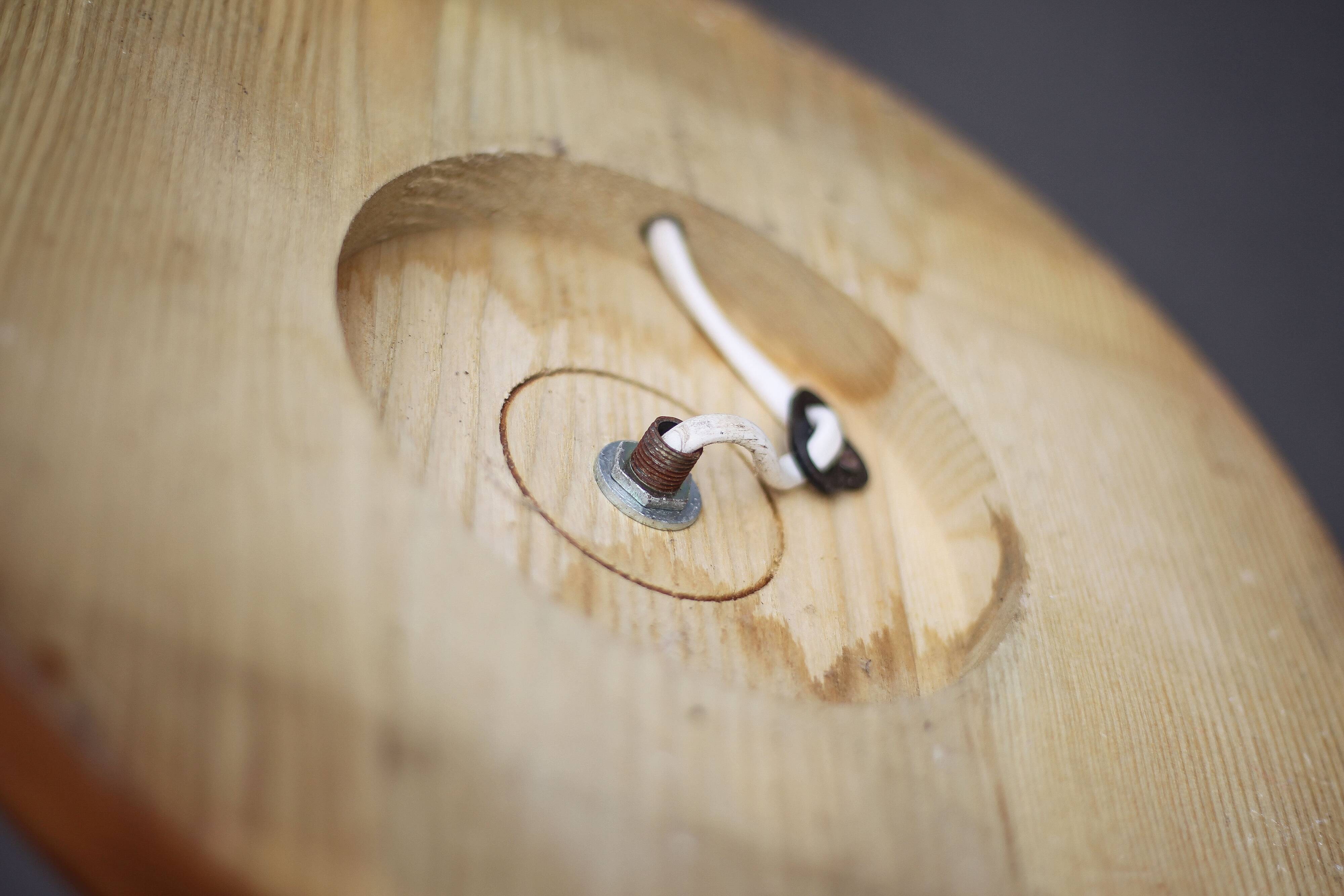 Vintage fir wood floor lamp, floor lamp, wooden lamp