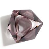 Faceted glass trinket dish, Murano, 1960s, amethyst color