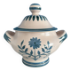 Soupière longchamp fleur bleu