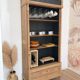 Late 19th/early 20th century solid pine dresser & wine cellar