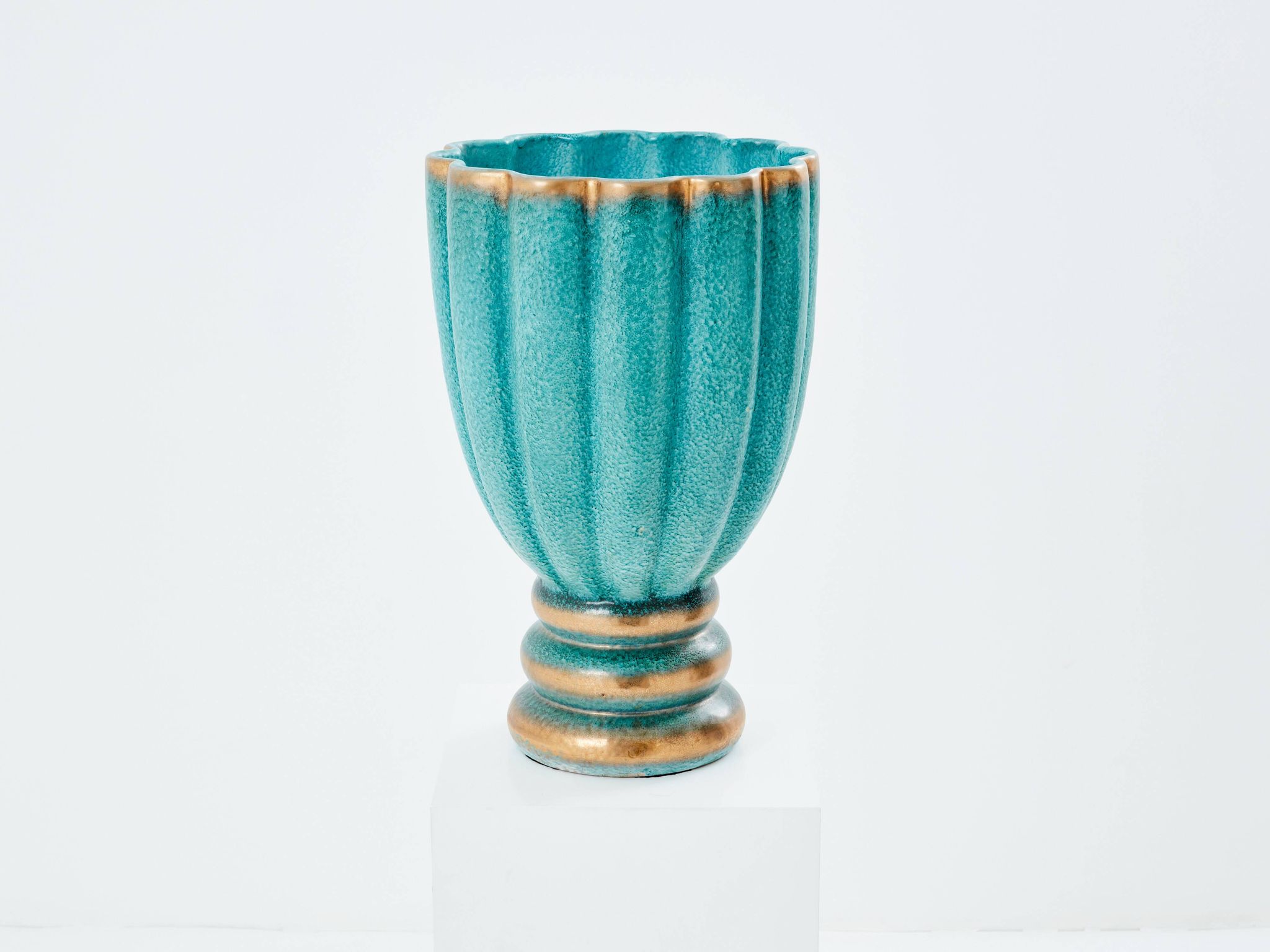 Gabriele Bicchioni large Italian ceramic vase circa 1930