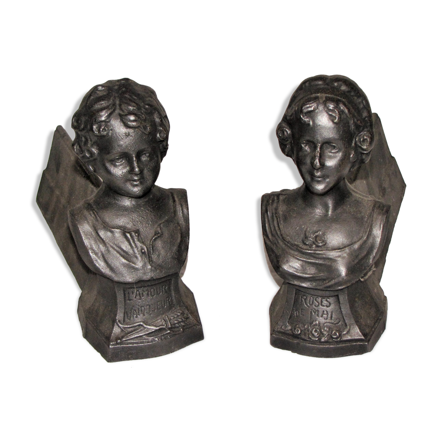 Pair of silver cast iron channels