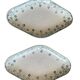 Pair of antique earthenware butter dishes from Saint-Amand (Nord)