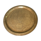 44 cm chiseled brass tray