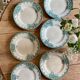 Set of 6 flat plates in iron earth model Narcisse de Saint Amand (LOT 4)