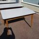 lot de 3 table en formica blanc et bois vintage