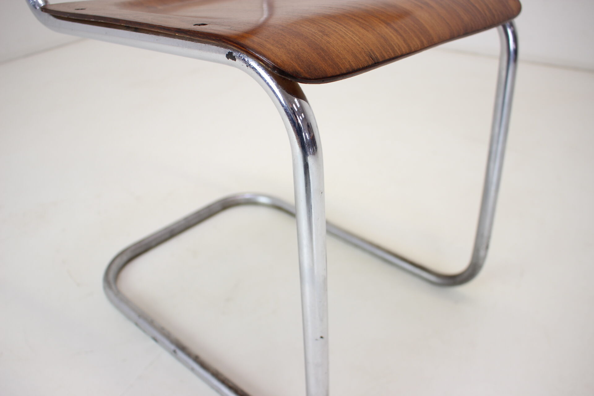 Restored Bauhaus Chrome Chair by Rudolf Vichr Prag, 1930s