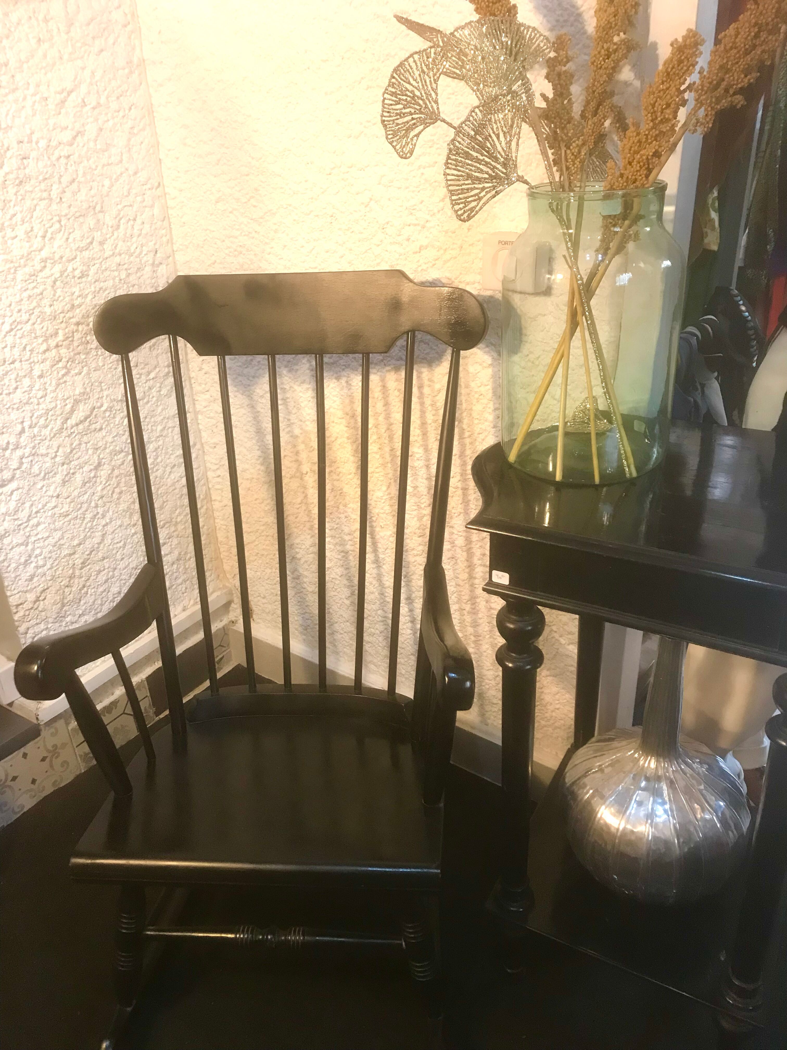 Rocking-chair black Stol Kamnik 1950 vintage