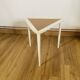 table basse tripode blanche et bois Arthur Umanoff
