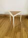 Arthur Umanoff white and wood tripod coffee table