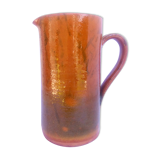Brown and khaki green varnished earth pitcher
