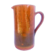 Brown and khaki green varnished earth pitcher