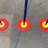 Postmodern German candlesticks by SKS, West Germany, set of 3.