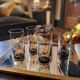 4 smoked long drink glasses – 1970s 4 smoked long drink glasses – year