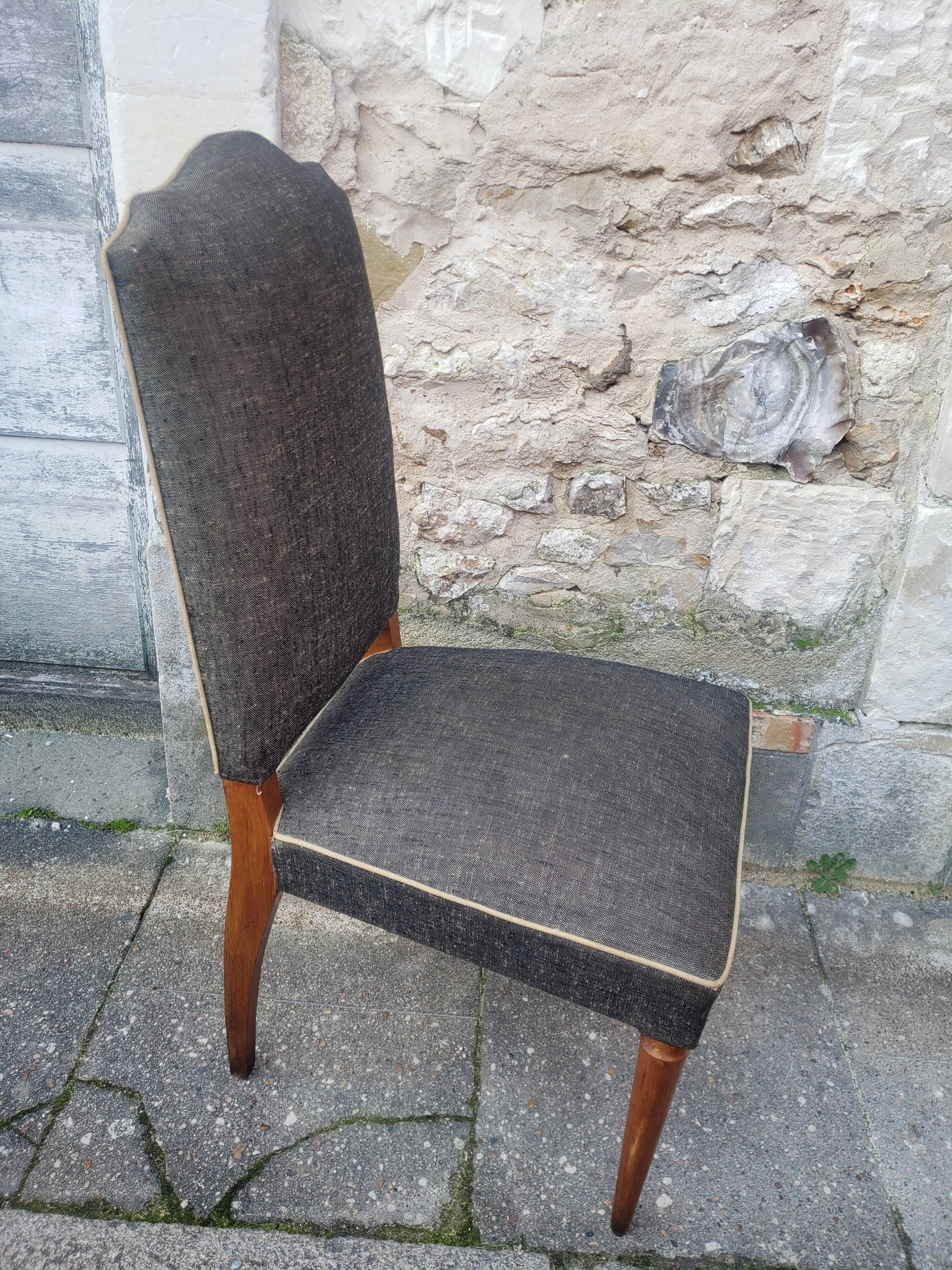 8 vintage chairs lined grey black