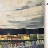 Painting abstract oil landscape