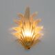 Pair Barovier & Toso Style Modern Italian Murano Glass Leaf Sconces