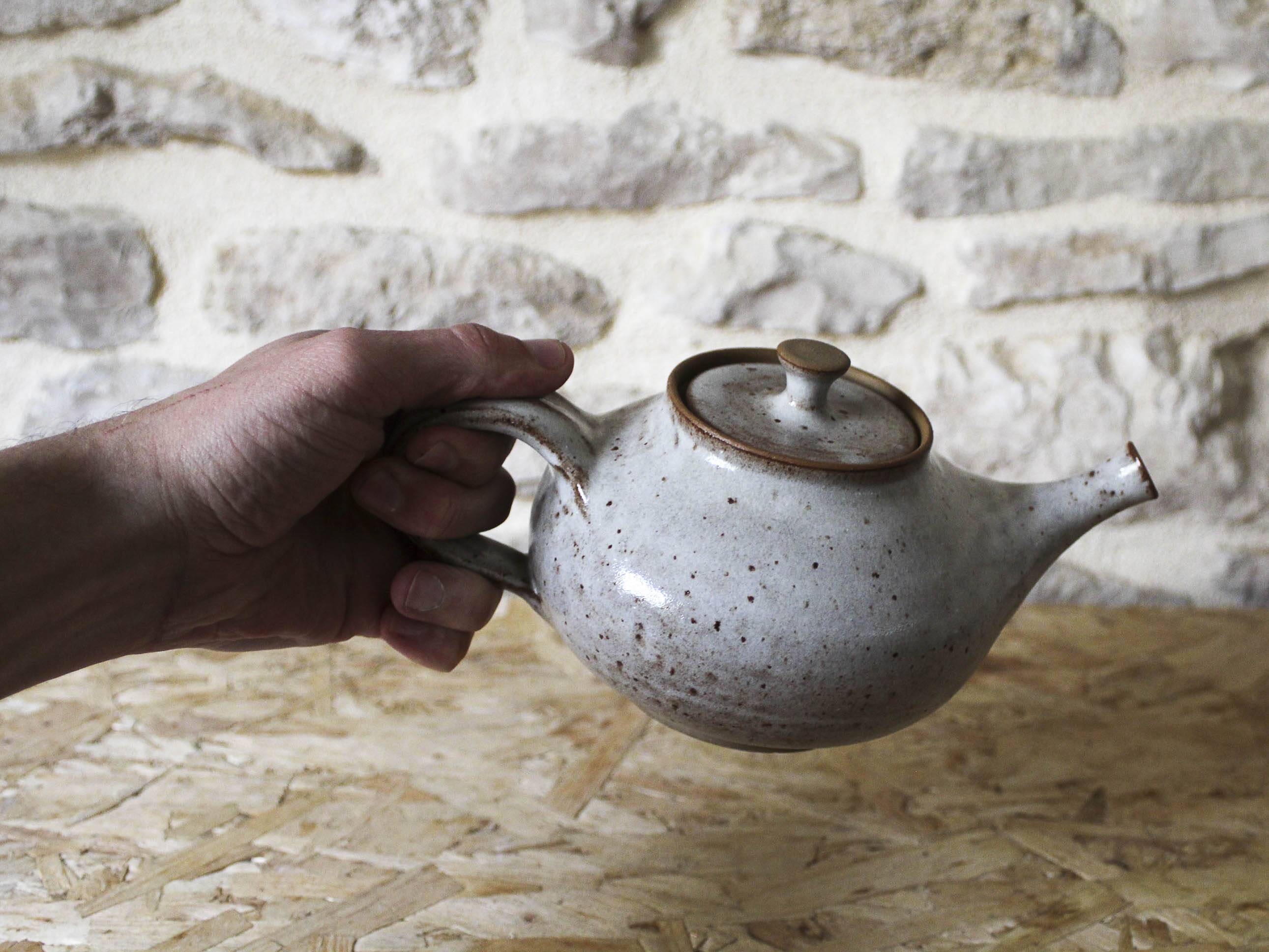 Roger Jacques Puisaye enameled stoneware teapot