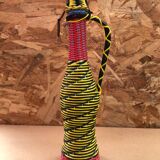 Ancienne Bouteille Verre contour Scoubidou