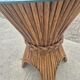 Sheaf of wheat bamboo dining table glass top McGuire 1970s