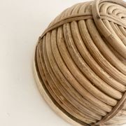 Rattan basket with brass rim 70-80