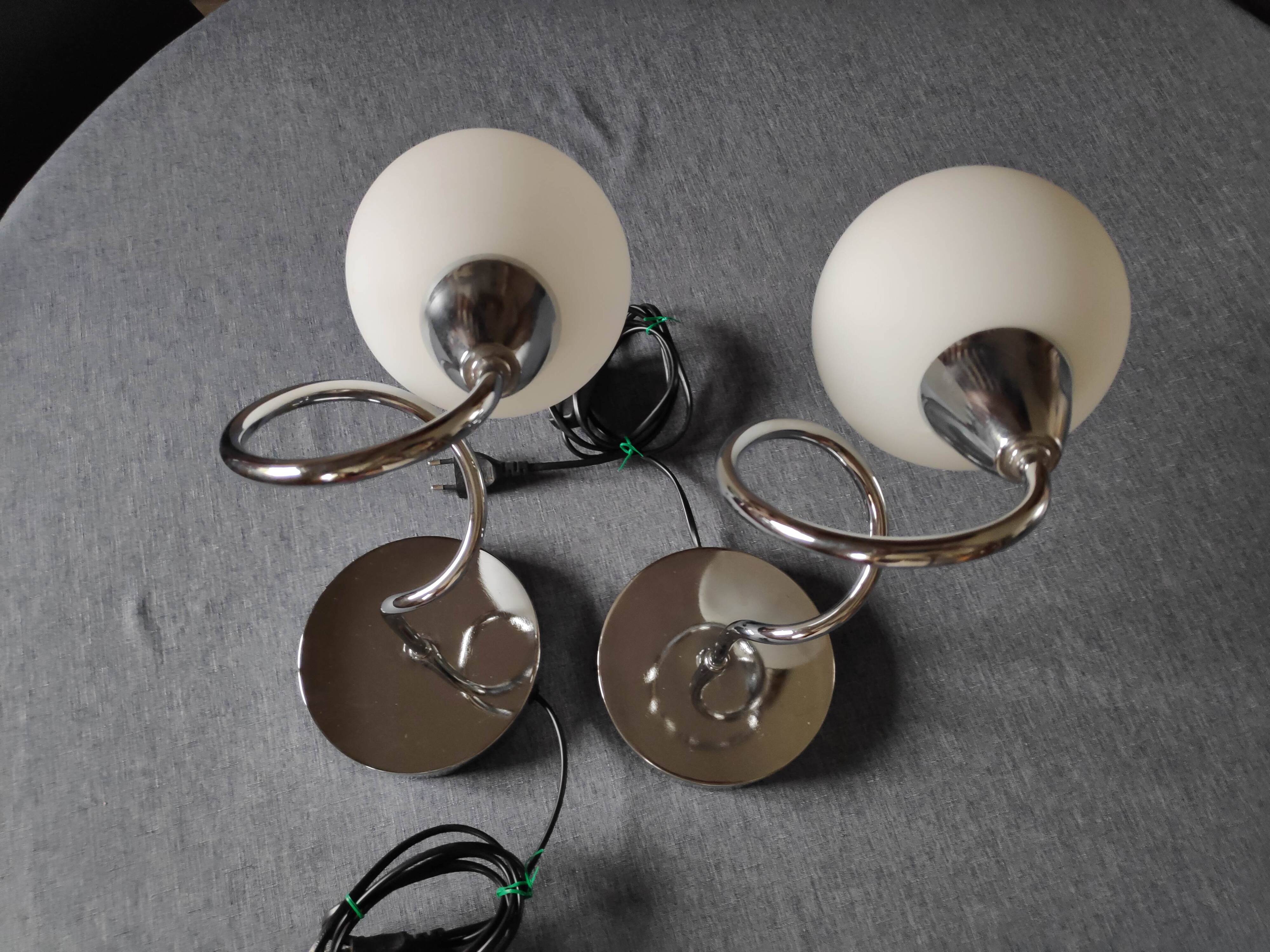 Pair of spiral lamps