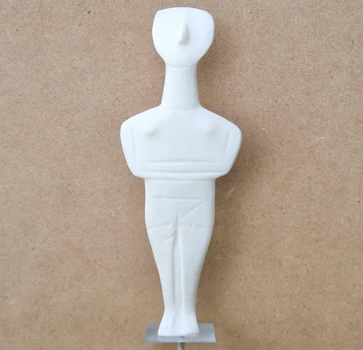 Greek Cycladic idol sculpture on base, 1970s