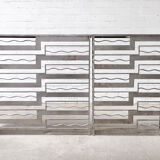 Vintage french metal geometric consoles