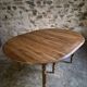 Table à manger extensible vintage en chêne / Table à abattants – 1950s–1970s, France
