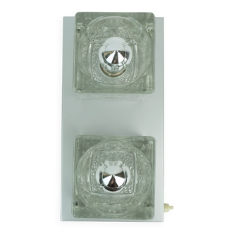no. 2 of 2 mid century peill & putzler SCONCE with 2 glass cubes 60s/70s