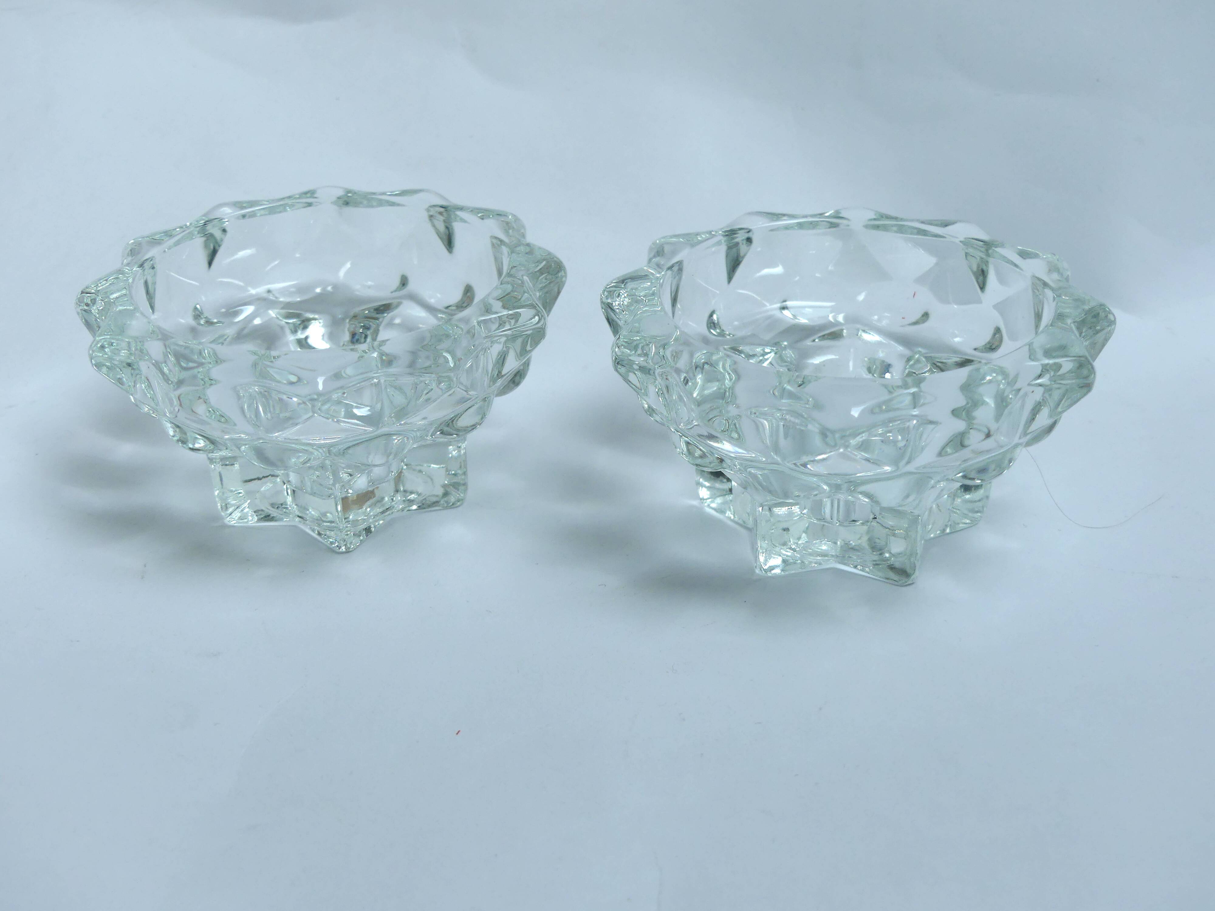Reims glass candle holders