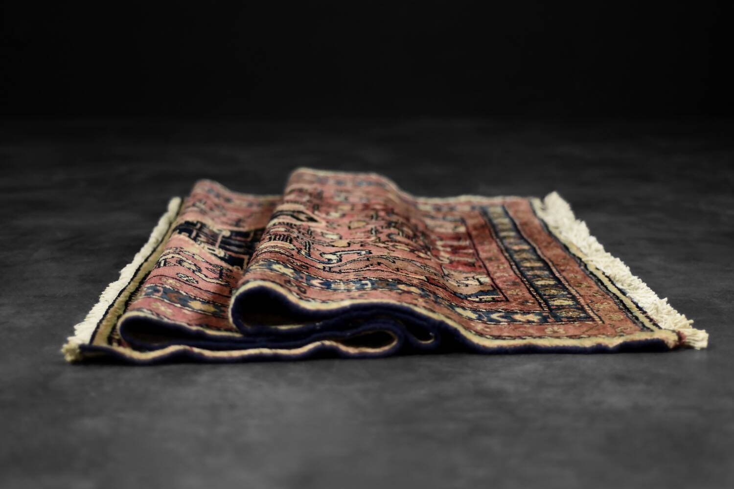 Vintage Hand-Woven Oriental Middle Eastern Zanjan Hamadan Rug, 1960s