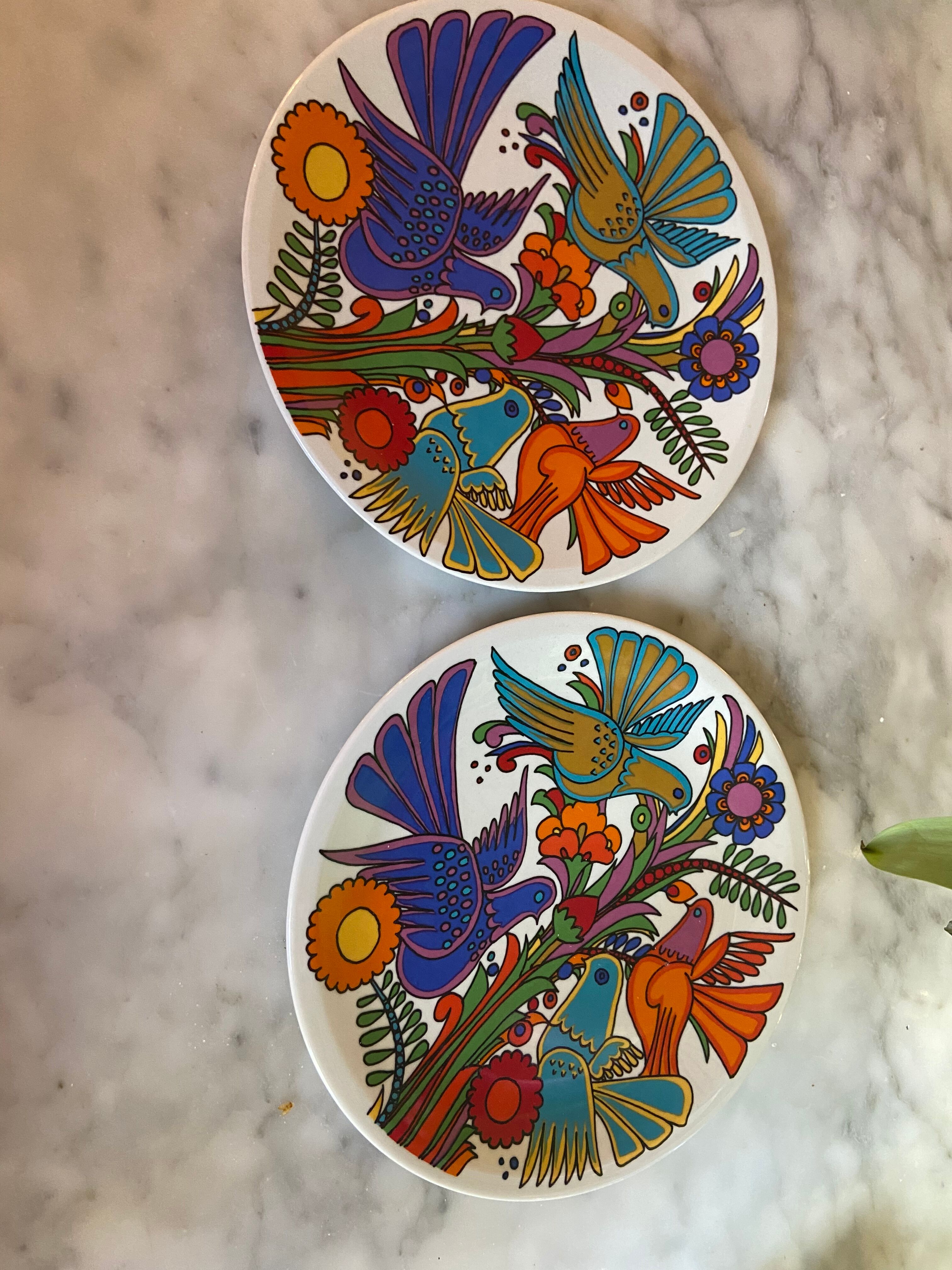 Pair of vintage Acapulco Villeroy and Bosch plates