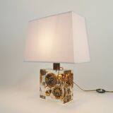 Resin lamp with inclusions by Pierre Giraudon