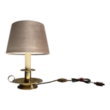 Solid brass and velvet candle holder lamp