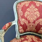 Paire de Cabriolets de Style Louis XV en Hêtre polychrome